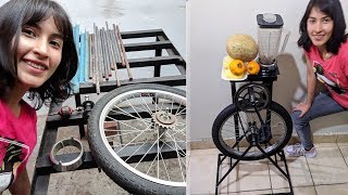 Blender WITHOUT ELECTRICITY (DIY System with recycled materials) / KellyBlogs