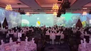 360 Projection Mapping in a Ballroom