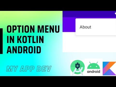 Option Menu Using Kotlin in Android Studio | Android Tutorials #menu #kotlin #androidstudio