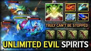 UNLIMITED EVIL SPIRITS MID DEATH PROPHET | Aghs Scepter + Wind Waker Build Truly Can't Be Tamed DotA