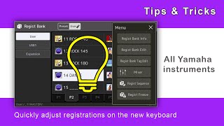 Quickly adjust registrations on the new keyboard (Genos)