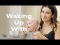 A Morning with Hilaria Baldwin, Baby, and her 'Mom Brain' | Waking Up With...  | ELLE