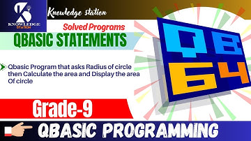 #Qbasic program that asks radius of circle and calculate its area. #cpdhanadi #knowledgestation555