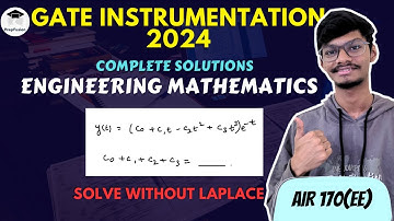 GATE 2024 INSTRUMENTATION (IN) SOLUTION || ENGINEERING MATHEMATICS || COMPLETE SOLUTIONS