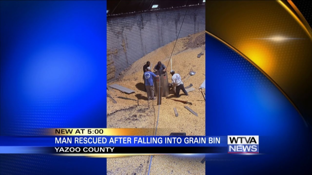 Man rescued from grain bin in central Mississippi - YouTube