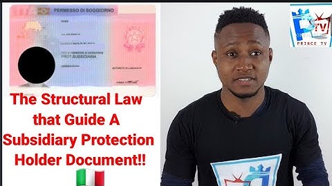 The Structural Law that Guide A Subsidiary Protection Holder Document!!