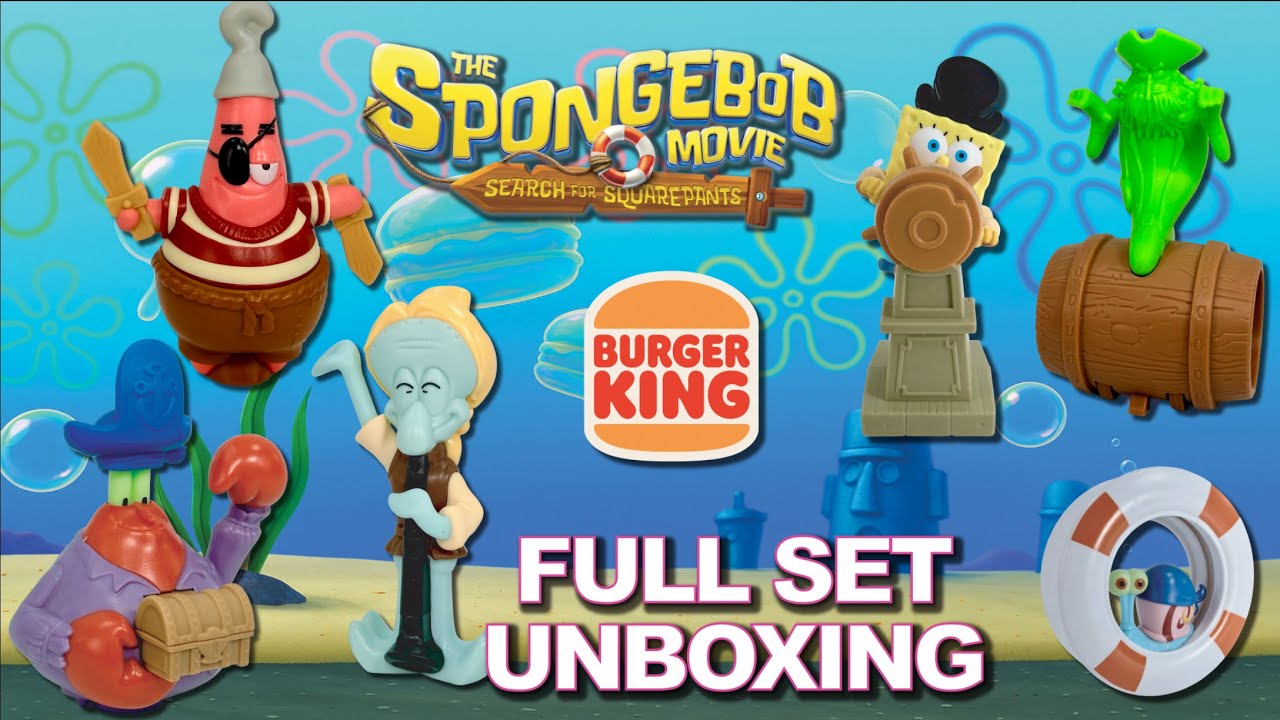 FULL UNBOXING 🎁 New SPONGEBOB Movie 2025 TOYS x BURGER KING - YouTube