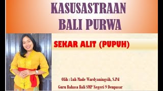 Kasusastraan Bali Purwa (Sekar Alit)