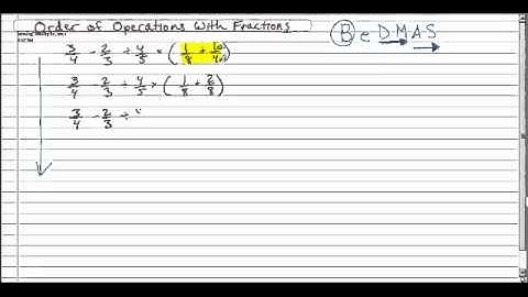 Order of Operations with Fractions