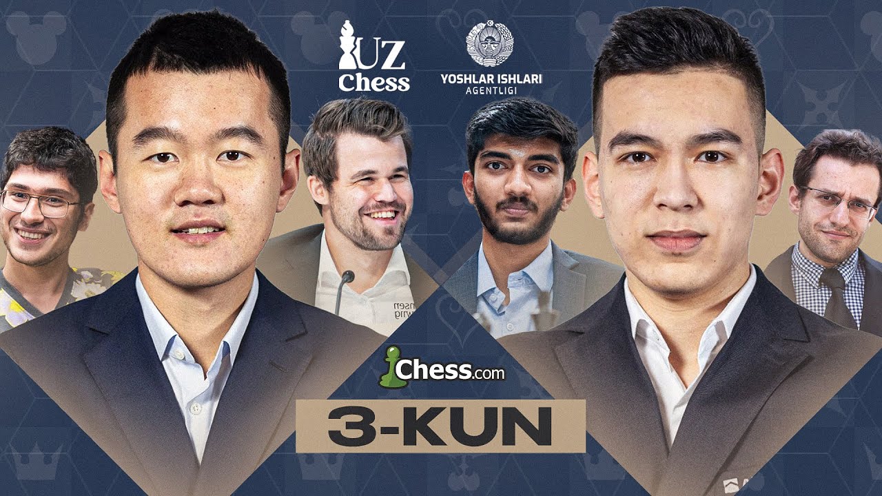 FISHER SHAXMATI 3-kun | NODIRBEK ABDUSATTOROV vs DING LIREN I Uzchess ...