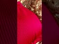 BEACH FASHION ONLY RED TEXTURE TRIANGLE BIKINI