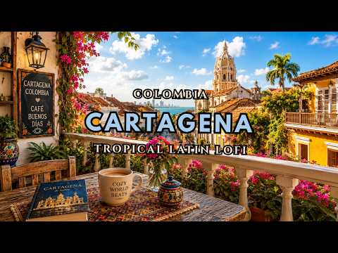 Cartagena Balcony Café 🇨🇴 Latin Lofi + Nature Sounds | Cozy Colombia Ambience for Study & Relax