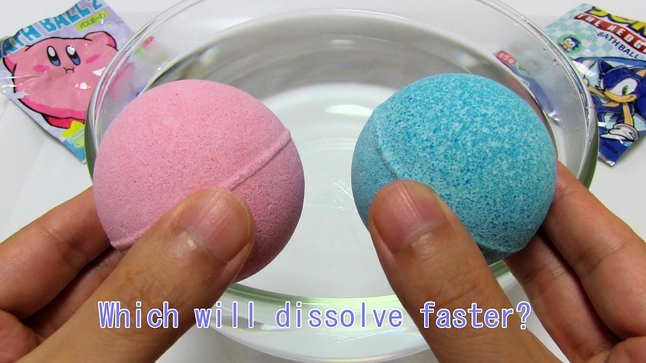 ASMR Bath Bomb Battle Race #083 Kirby vs Sonic - YouTube