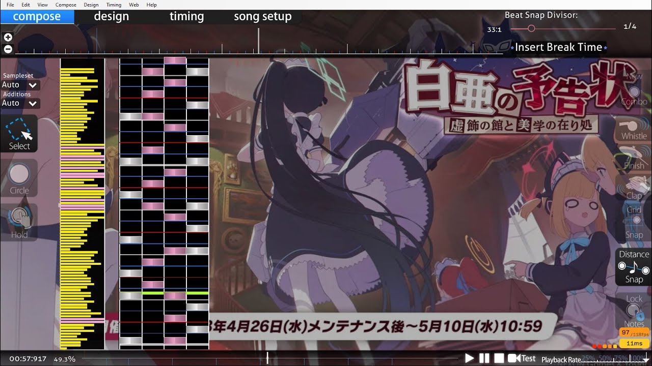 Osu player w/ no Experience in Mania or Mapping, Maps a Mania Map