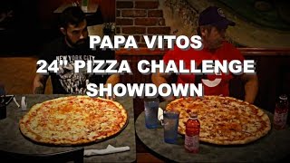PAPA VITOS 24 PIZZA CHALLENGE | NATHAN VS MICHAEL