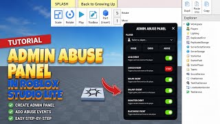 Create an Admin Abuse Panel in Roblox Studio Lite 🚀  (Tutorial)