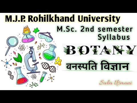 MJPRU ll M.Sc. 1 year 2nd semester Botany ll New syllabus - YouTube
