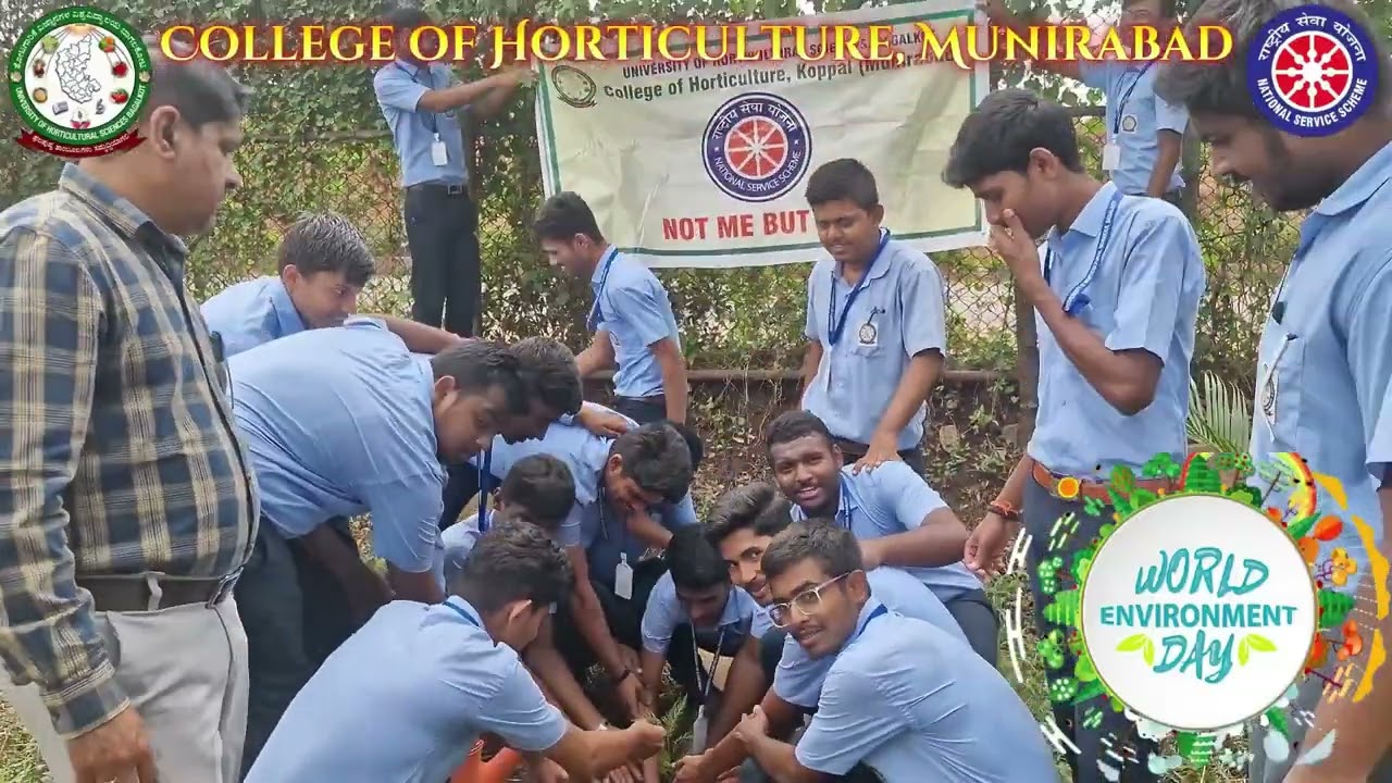 The NSS Unit of College of Horticulture, Munirabad celebrates World Environment Day.