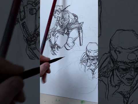 Biker girl sketch
