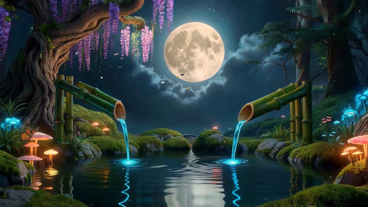 Relaxing Music with Water Sounds 🌿 Night Relaxation Music for Stress Relief