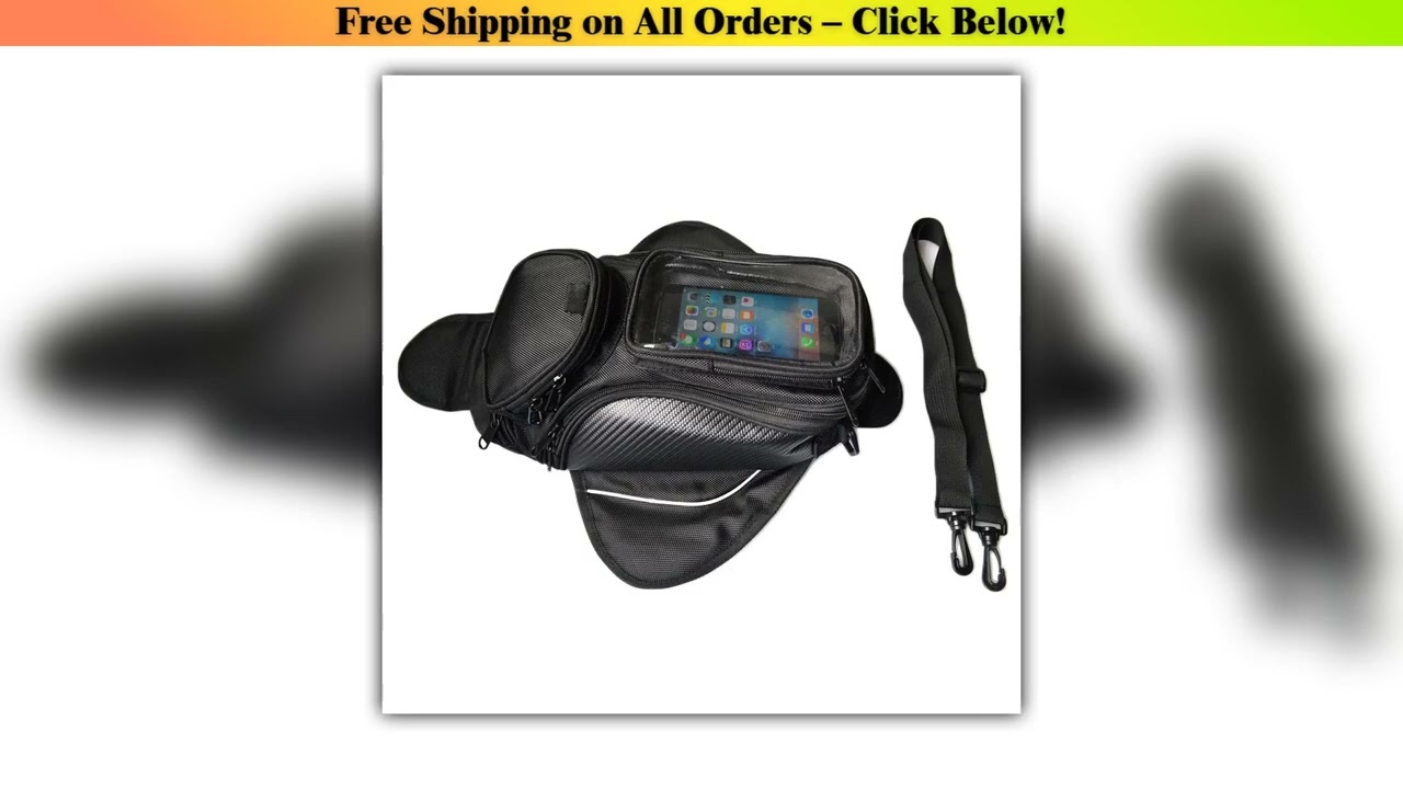 New Waterproof Motor Tank Bag Black Oil Fuel Tank Bag Magnetic Motorbike Saddle Bag Single Shoulder