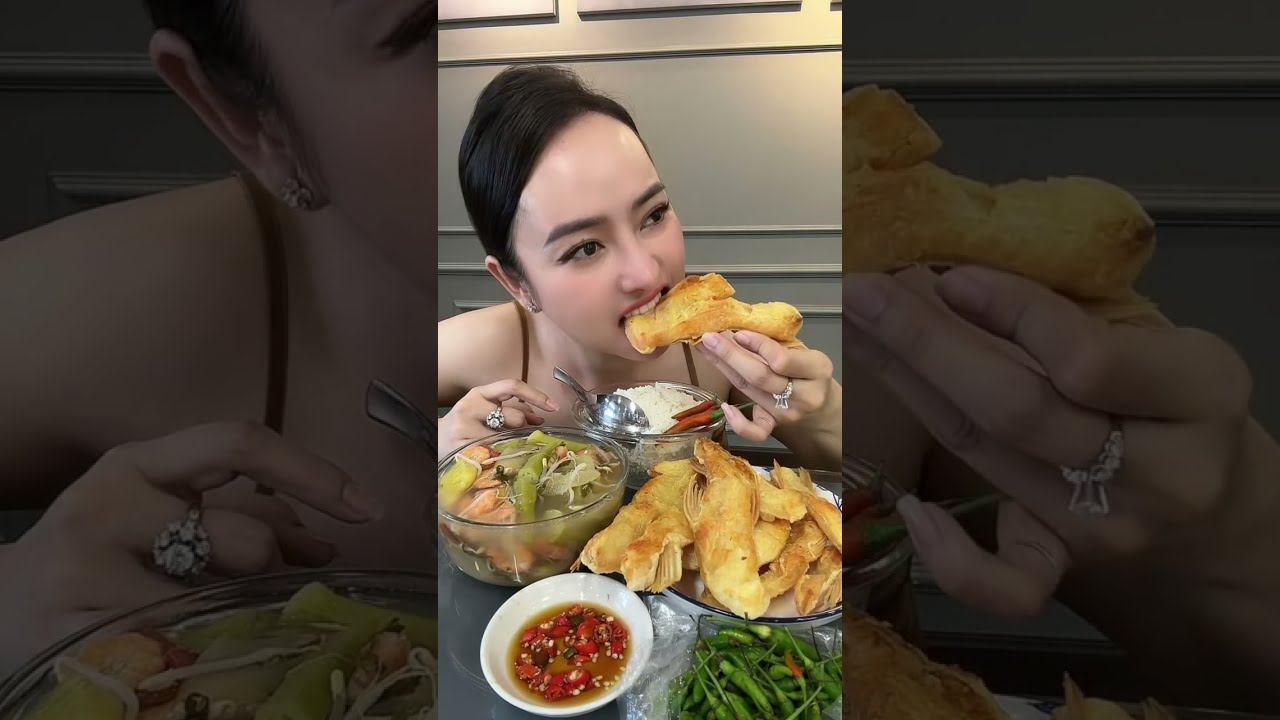 Mời mọi người Mukbang Cơm Khô Cá Dứa Chấm Mắm Me, Cơm Ức Cá Dứa với em nghen