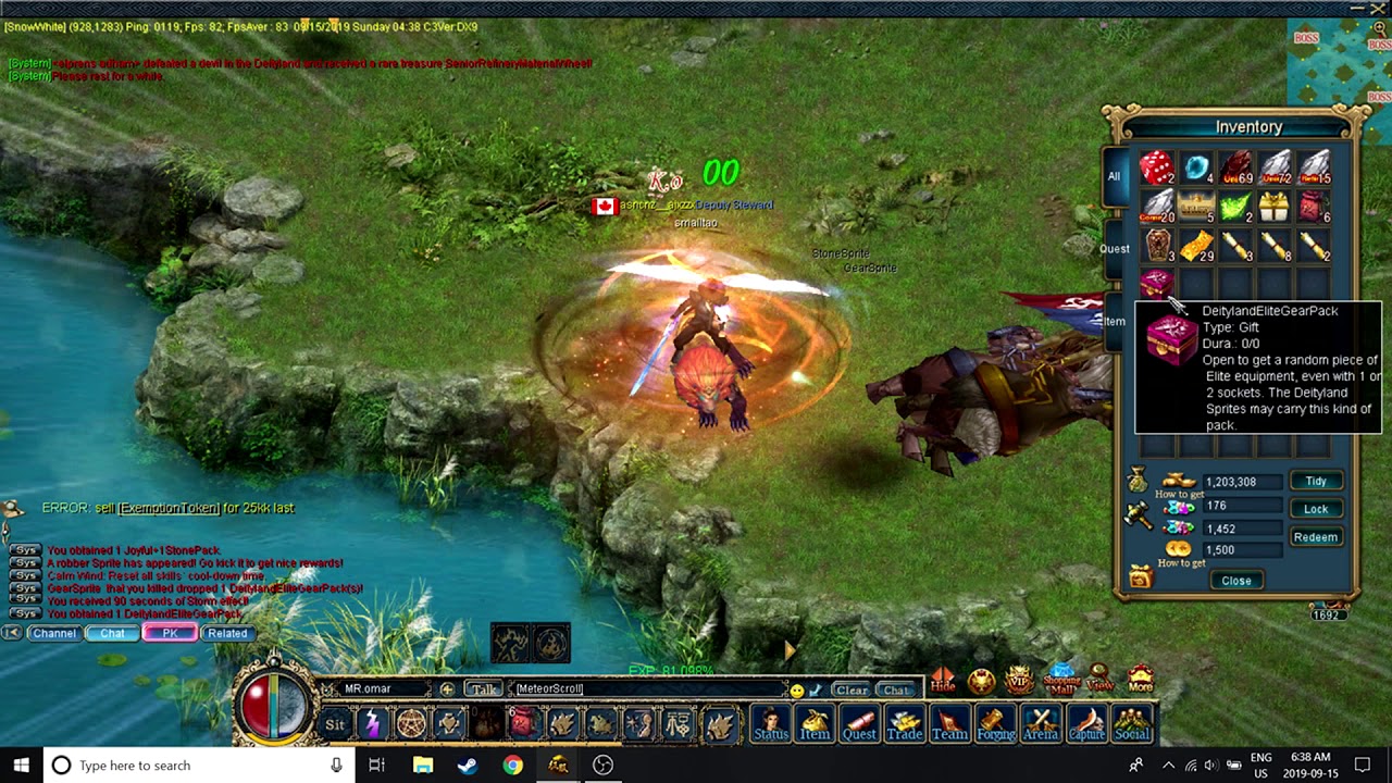 Conquer Online Opening 25+ Rotten Incense and 50+ Yellow Rune Packs