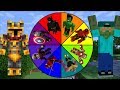 DANGEROUS WHEEL OF FORTUNE WITH EVIL SUPERHEROES!! DONT SPIN THE WRONG WHEEL!! Minecraft Mods