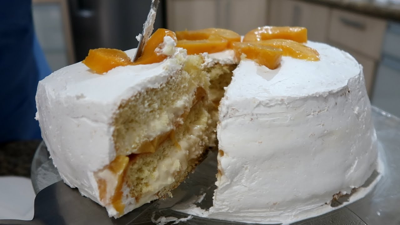 COMO RECHEAR TORTA DE PÊSSEGO FÁCIL E DELICIOSA - O SABOR É INESQUECÍVEL!! RECEITAS DA VÓ LURDES!!