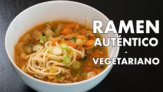 Auténtico Ramen japonés (vegetariano)