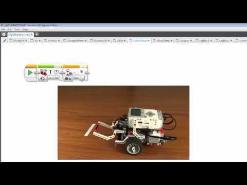 14 - LEGO Mindstorms EV3 Basics: Flow Block Exercise - Color Sensor Stop