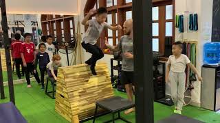 1ST PARKOUR CLASS FOR KIDS IN SAIGON// Coach Jonas from Team Jiyo Denmark