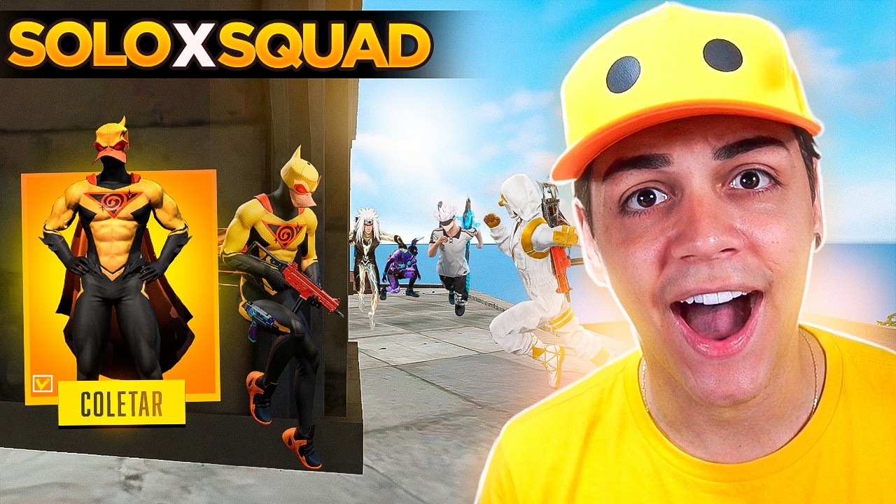USEI A NOVA SKIN DE SUPER HERÓI EM PARTIDAS IMPOSSÍVEIS NA LIGA MESTRE DE HONRA SOLO VS SQUAD!!
