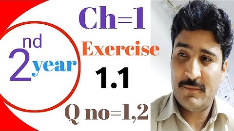 Ch# 1 Exercise 1.1 # Class 2st year Math - Q no (1,2)| Math with M Siraj