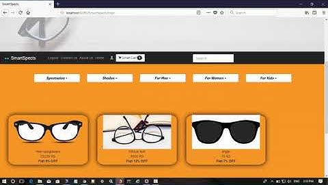 Online shopping system (smartspect) in Advance java