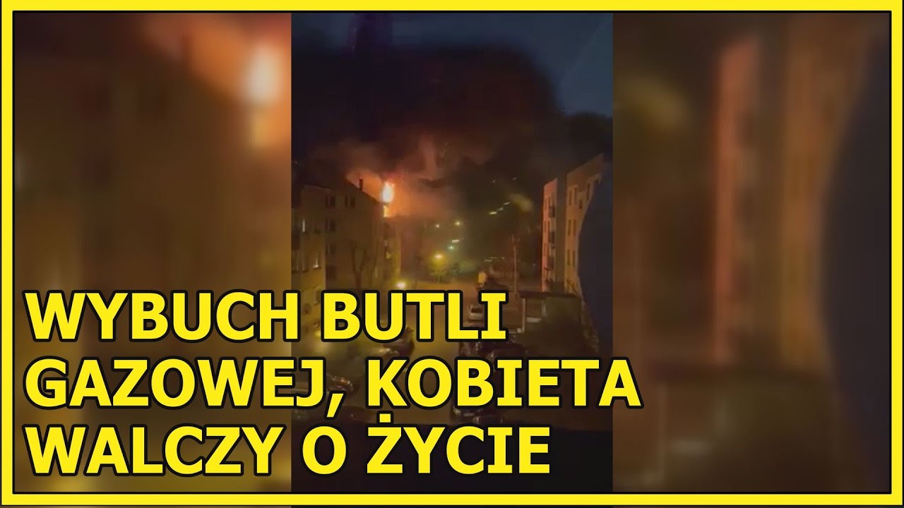 ŚCINAWA. Wybuch butli gazowej, kobieta walczy o życie