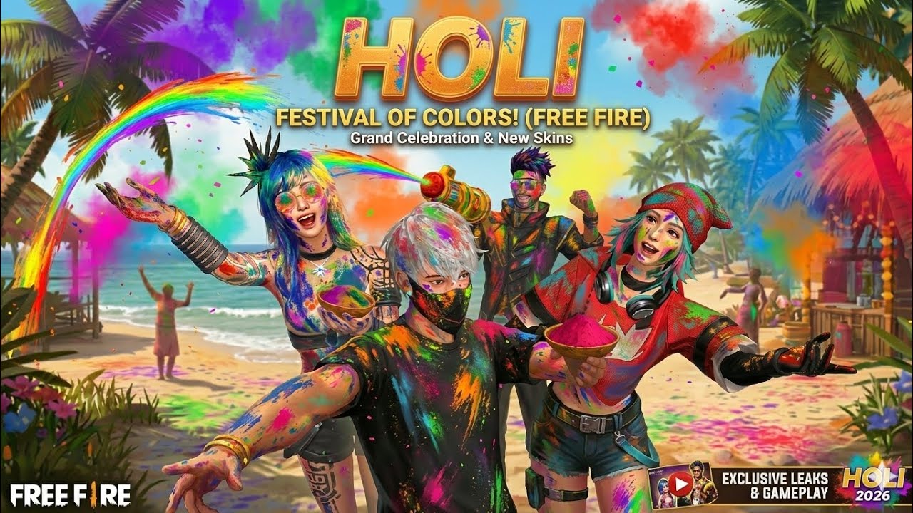 🗣️ HAPPY HOLI  GAME PLAY IN FREE FIRE ME | CRAFTLAN  MAP 🗺️