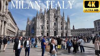 MILAN WALKING TOUR 4K 60FPS 🇮🇹 | Duomo, Galleria & Luxury Streets