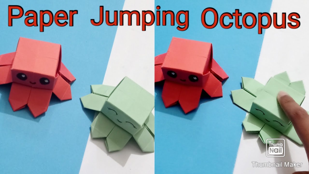 Paper Jumping Octopus How to make paper jumping octopus paper