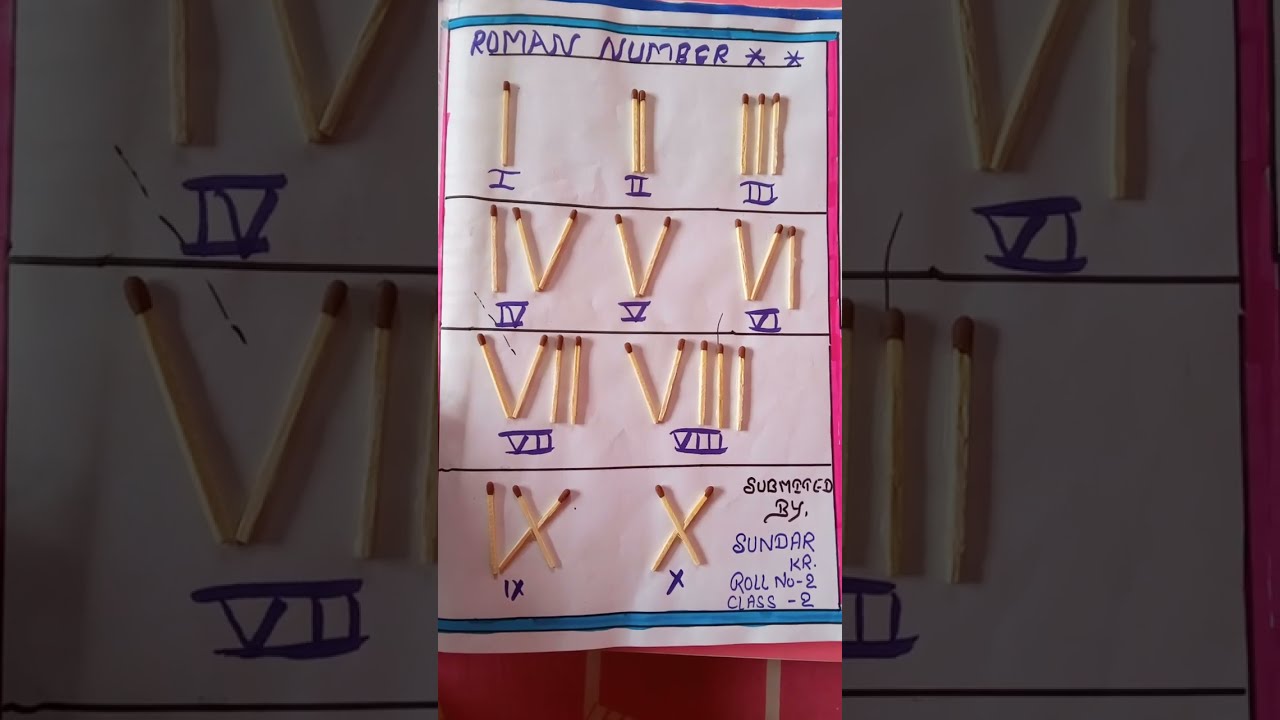 Roman Number With Matchstick Shorts Viral Ytshorts Short