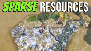I created a mod to drastically reduce resources around the map. Civ 6 Deity Canada.