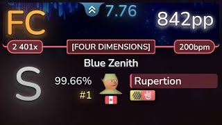 Rupertion | xi - Blue Zenith [FOUR DIMENSIONS] +HDHR 99.66% (#1 842pp FC) - osu!