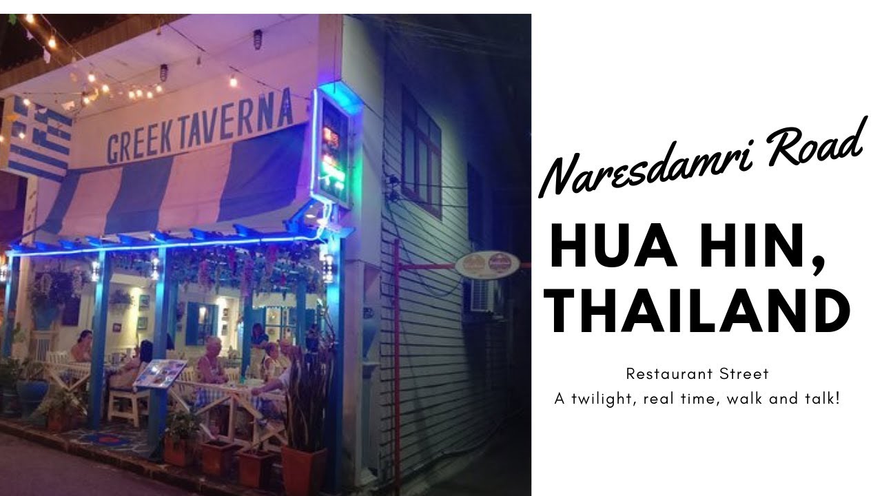Delicious restaurants on Naresdamri Road in Hua Hin, Thailand.