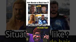 Blonde hair to Black hair how?
