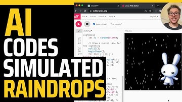AI Writes Code To Simulate Raindrops - ChatGPT + P5.js