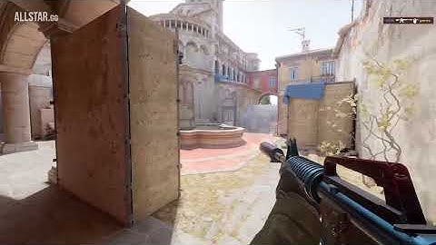 CS2 defending B with a triple on inferno