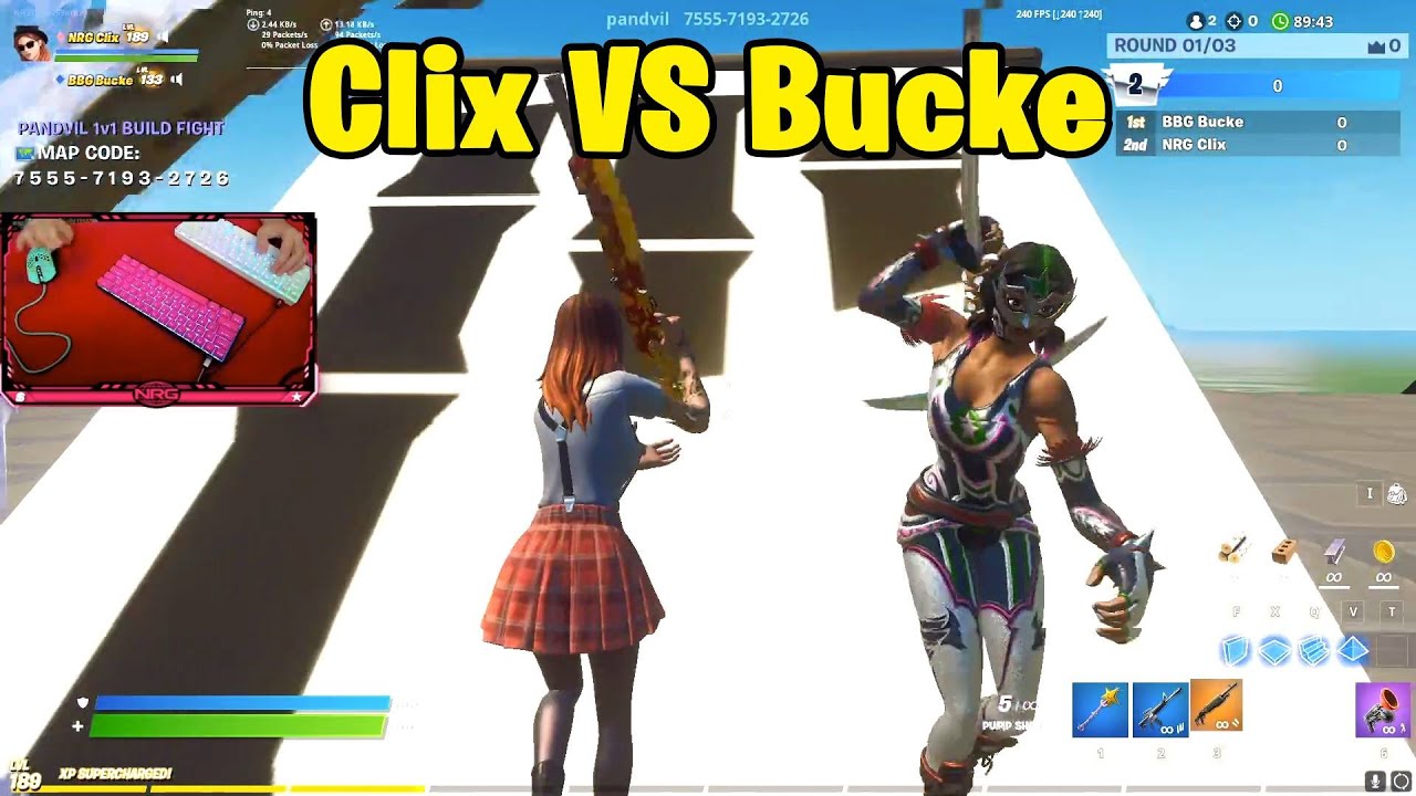 Clix VS BBG Bucke 1v1 Buildfights! - Fortnite Creative 1v1