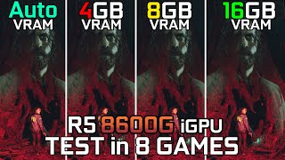 Ryzen 5 8600G - Auto vs 4GB vs 8GB vs 16GB VRAM