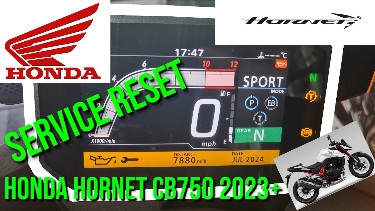 Honda CB750 Hornet Service Inspection Reset 2023 2024 2025 | HOW