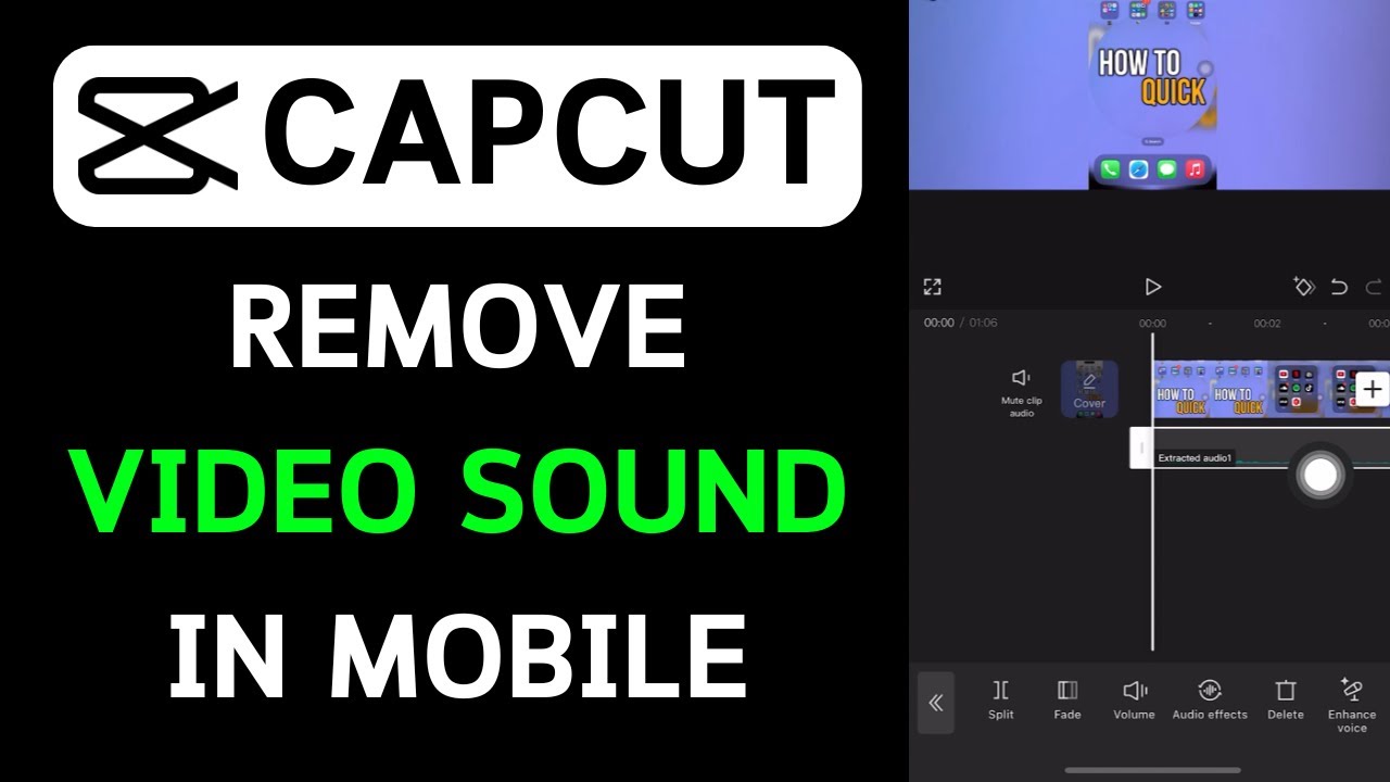 How To Remove Sound From a Video In Capcut Mobile App - YouTube
